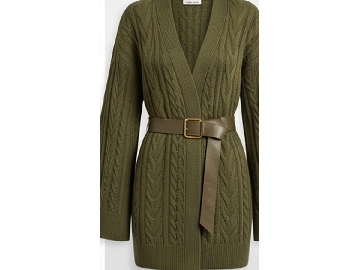 Belted Cable-Knit