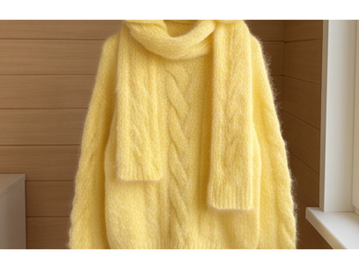 Oversized Hood with Integrated Scarf